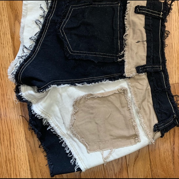 Denim Patchwork Shorts - Picture 3 of 4